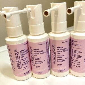 4 Bottles Keranique Hair Regrowth Treatment 2% Minoxidil New 4 months Supply